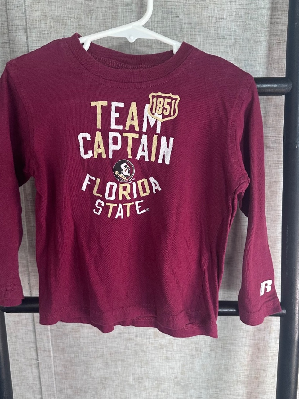 Florida State Seminoles Toddler Shirt Team Captain FSU Long Sleeve Red Boys